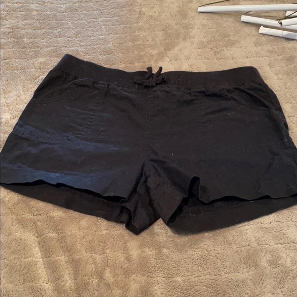 Black cotton shorts